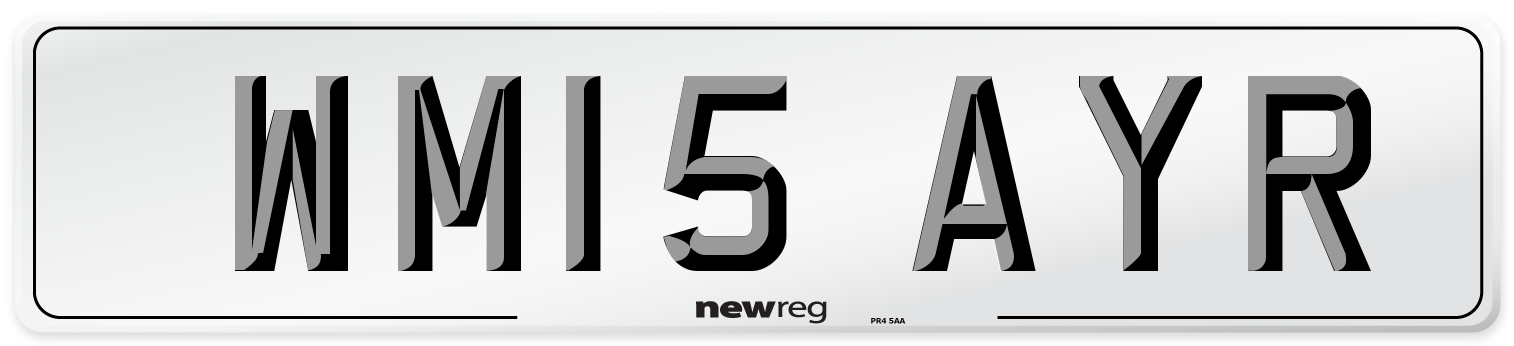 WM15 AYR Number Plate from New Reg